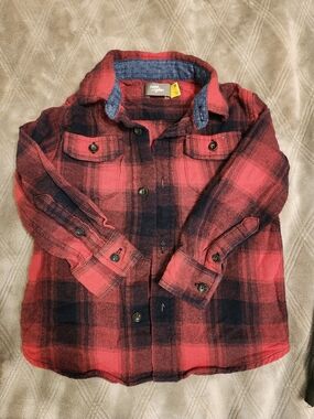 Rumi + Ryder Red Plaid Button-Down Shirt for Kids